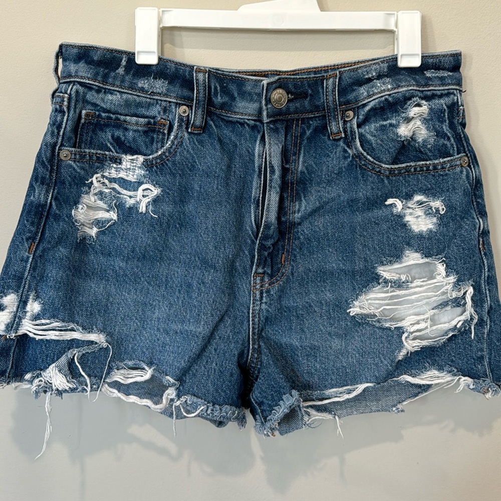 American Eagle | Mom Short | Size 6 | Distressed | zip fly | 2 inch inseam
